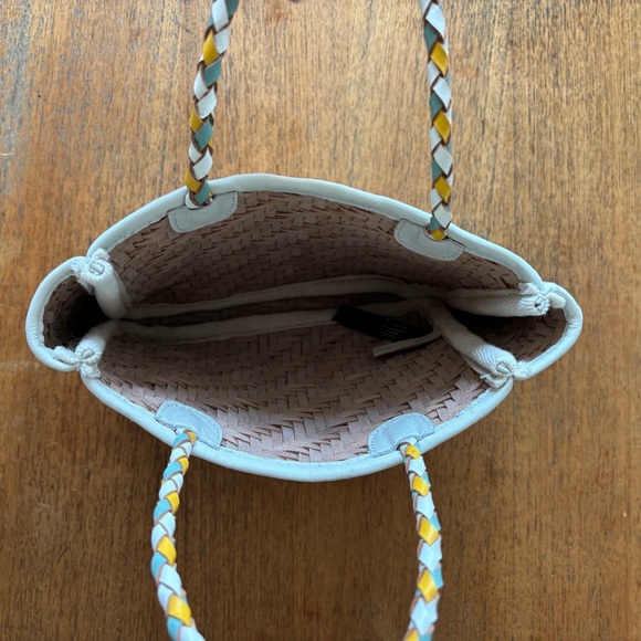 Woven Leather Mini Tote Bag - Picture 2 of 5